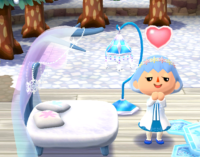 期間限定の「スノークリスタルイベント」でクリスタルな家具を作りました…。