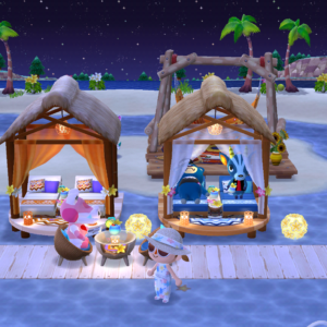 「ラコスケのトロピカルリゾート」夜のリゾート…。