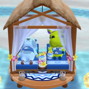 「ラコスケのトロピカルリゾート」コテージで寛ぐ…