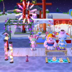 「しずえの納涼アサガオまつり」夜の風景…