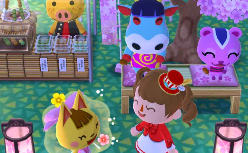 ガーデンイベント「まいこちゃんの満開さくらまつり」で、みんなでお団子を食べました。