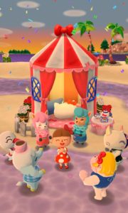 ハローキティのテントのお披露目会