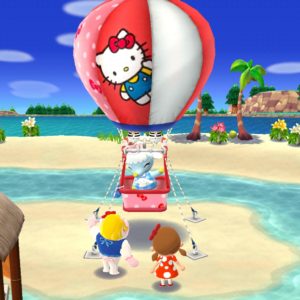 ハローキティの気球とリラとフィーカ