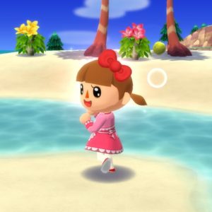 マイメロディなワンピースを横から…